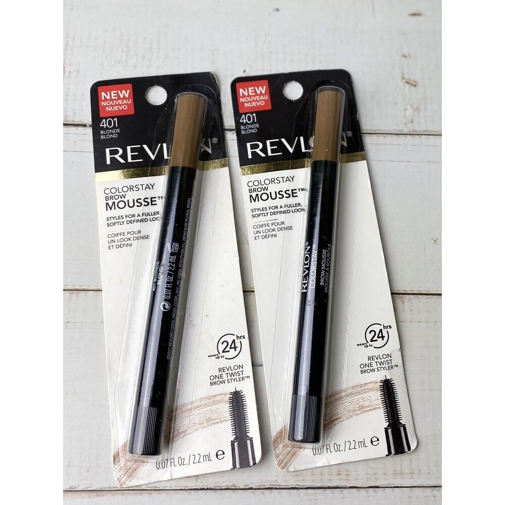 2x Revlon ColorStay Brow Mousse 401 Blonde New